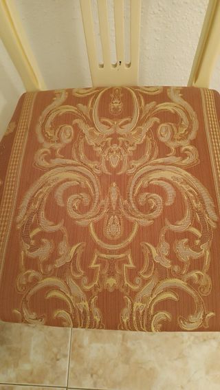 Mesa comedor redonda extensible y 6 sillas