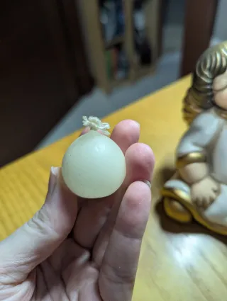 THUN Angelo seduto porta candela champagne