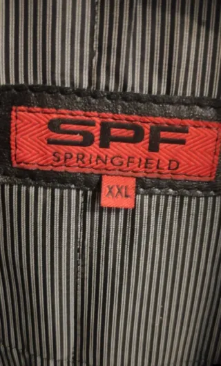 Chaqueta de Piel Negra Hombre