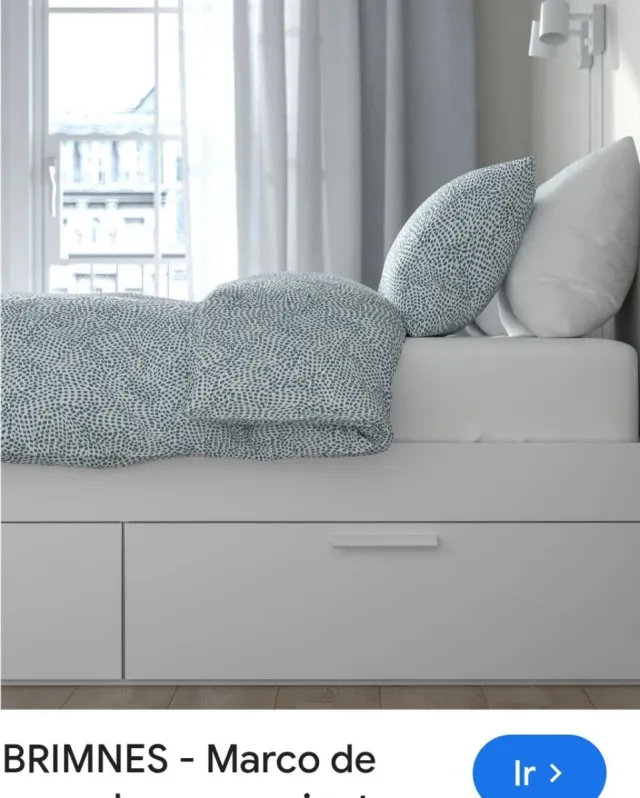 Cama Ikea 90x200 con cajones+Colchón