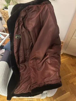 Abrigo Mouton Marrón Chocolate Talla 40-42