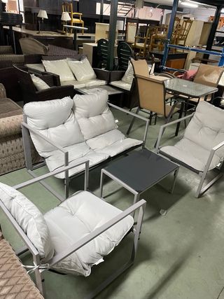 Juego de jardín moderno gris