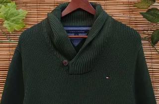 Jersey Tommy Hilfiger Verde Cuello Chal