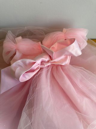 Abito cerimonia bimba 6 mesi rosa