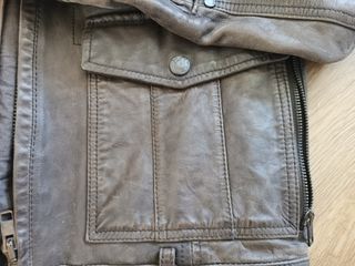 Chaqueta Zara Man Cuero Marrón