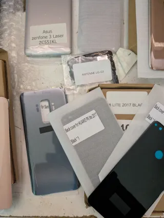 Lotto 20 Cover back posteriori smartphone vari