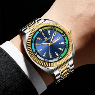Reloj VAVAVOOM Hombre Azul y Dorado