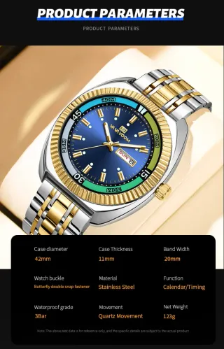 Reloj VAVAVOOM Hombre Azul y Dorado