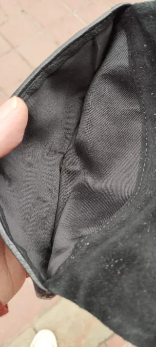 Cartera de piel Topshop negra