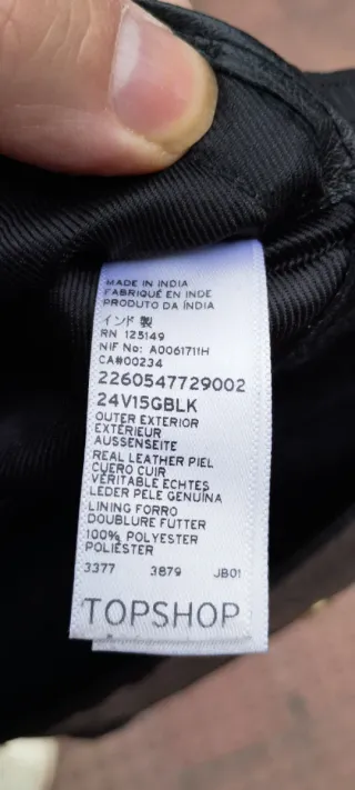 Cartera de piel Topshop negra