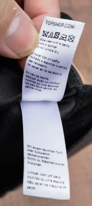 Cartera de piel Topshop negra