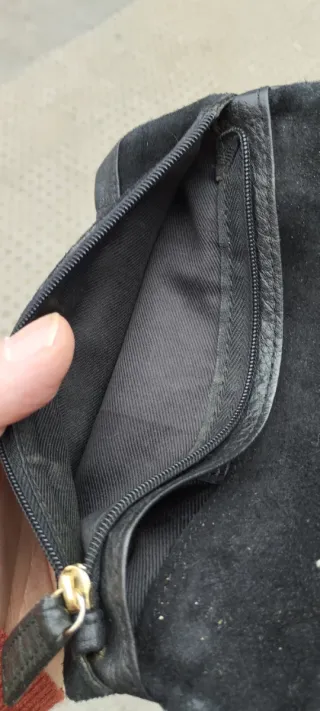 Cartera de piel Topshop negra