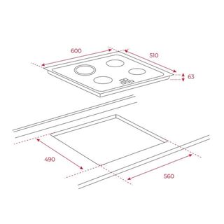Placa Vitrocerámica Teka TB 6315 3 Zonas