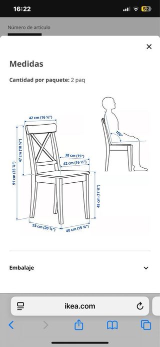 Sillas de madera blancas precio por unidad 6