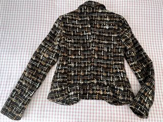 Blazer Blanco Tweed Talla S Corte Chanel