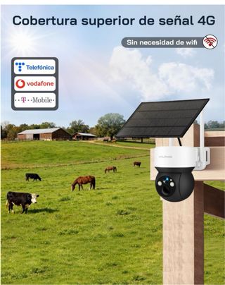 Cámara Seguridad 4G WOLFANG CCTV Sin WiFi