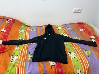 Sudadera Adidas Negra Talla 11-12 con Gorro