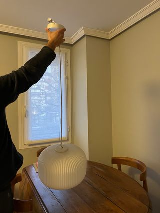 Lámpara de techo blanca