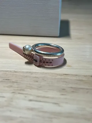 Anillo TOUS de plata y perla. Logo del oso