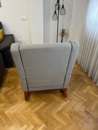 Sillón-mecedora tela/tercipelo. NUEVO (CAJA)