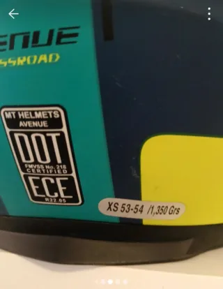 Casco Moto MT Helmets Talla XS