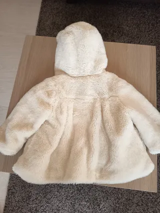Abrigo niña bebé peluche con capucha
