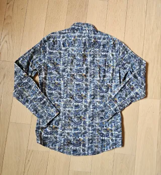 Camicia blu elegante uomo (tg. S)