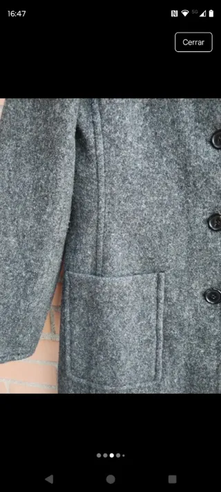 Abrigo lana gris Zara