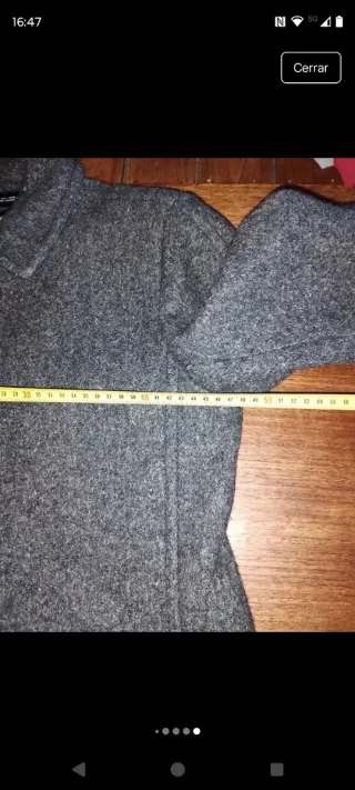 Abrigo lana gris Zara