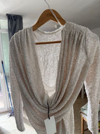 Vestido fiesta lentejuelas Zara XS