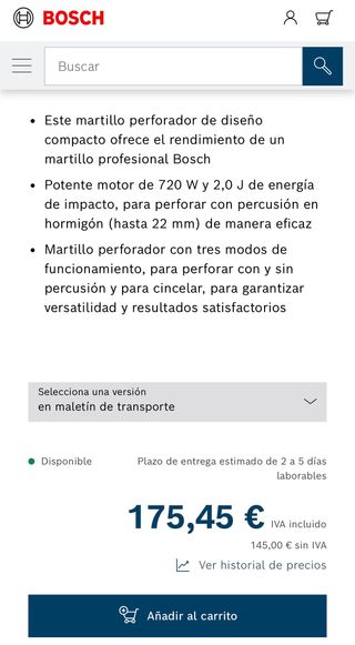 Taladro Bosch Professional GBH 2-21