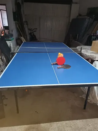 Mesa de ping pong azul
