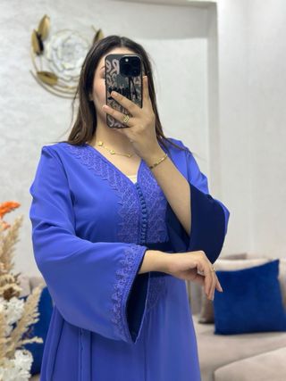 Caftan tessuto crepe