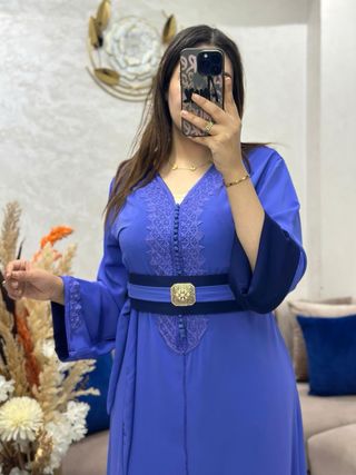 Caftan tessuto crepe