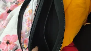 Borsetta a spalla nera lucida