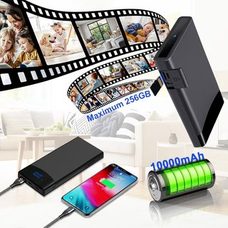 Mini Cámara, 10000mAh Powerbank Cámara espia