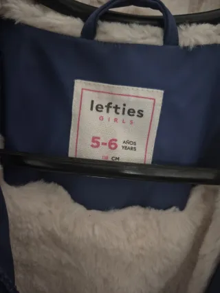 Abrigo niña Lefties azul