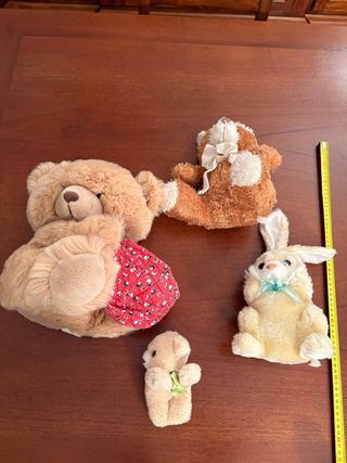 Set 3 Peluche Orso e Coniglio