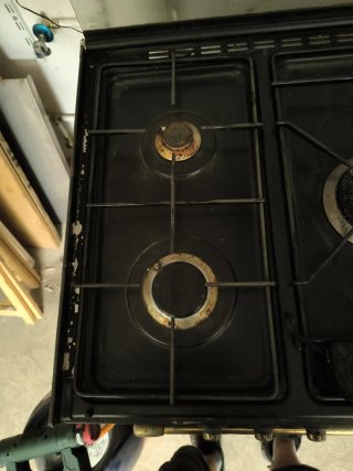 Cocina a gas 5 fuegos con horno