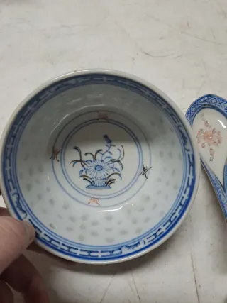 Juego de 2 tazones y 2 cucharas chinos