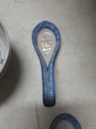 Juego de 2 tazones y 2 cucharas chinos