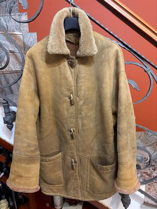 Cappotto montone shearling vera pelle scamosciata