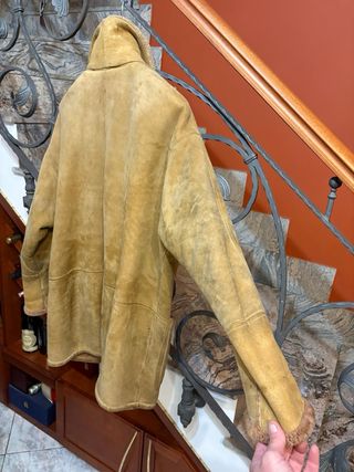 Cappotto montone shearling vera pelle scamosciata