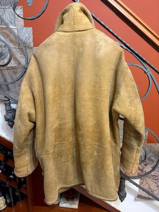 Cappotto montone shearling vera pelle scamosciata