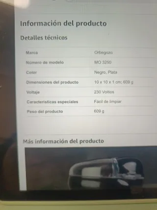 Molinillo de café Orbegozo MO 3250