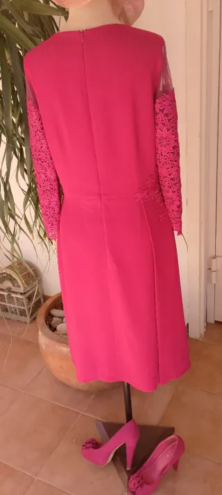 Conjunto vestido y tocado señora