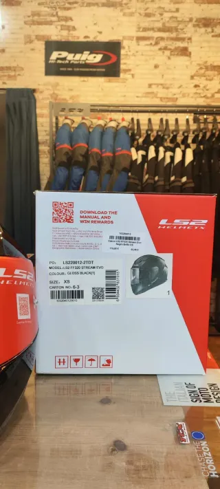 Casco LS2 FF320 Stream Evo Negro Brillo T/XS