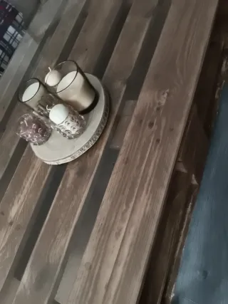 Mesa centro salón palets, 120x80. Tengo sillón