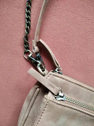 Bolso bandolera beige