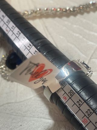 Conjunto Joyas Piedras Azules y Plateado